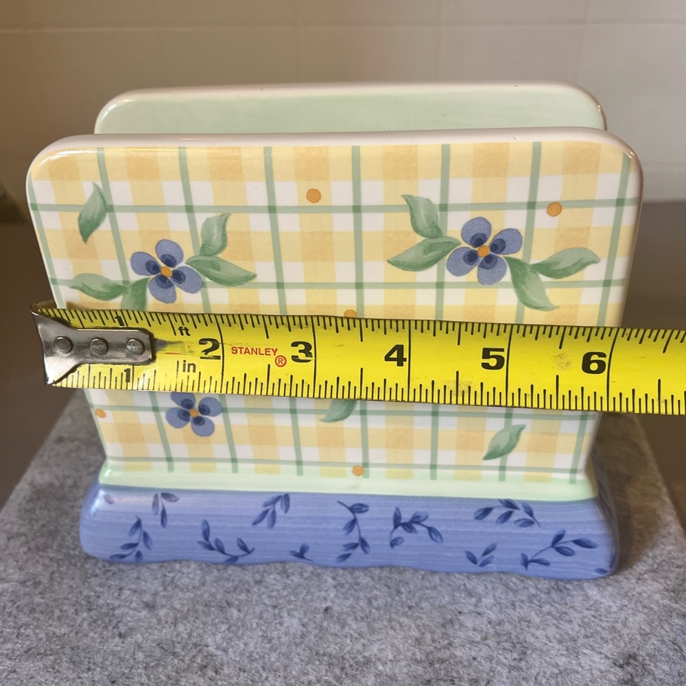 Pfaltzgraff Summer Breeze Napkin Holder Vintage Ceramic Cottagecore - Picture 9 of 10